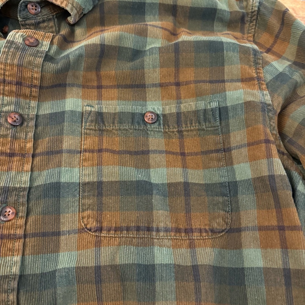 Pendleton Wayne Cotton Corduroy Plaid Check Long Sleeve Button Shirt Men’s - Picture 4 of 7